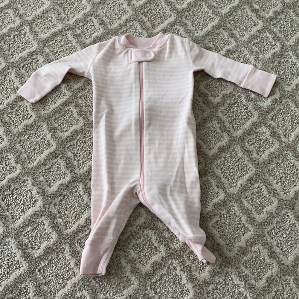 pink & white striped pajamas from hanna andersson